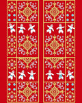 Whimsical Folk Art Children Medallion Rug