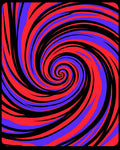 Vibrant Red Purple Swirl Rug