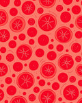 Red Citrus Slice Medley Rug
