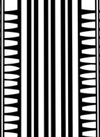 Bold Black White Vertical Stripe Border Rug