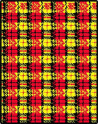 Red Yellow Black Plaid Lines Rug