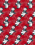 Whimsical Snowman Red Burst Rug