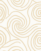 Neutral Swirl Flowing Abstract Rug