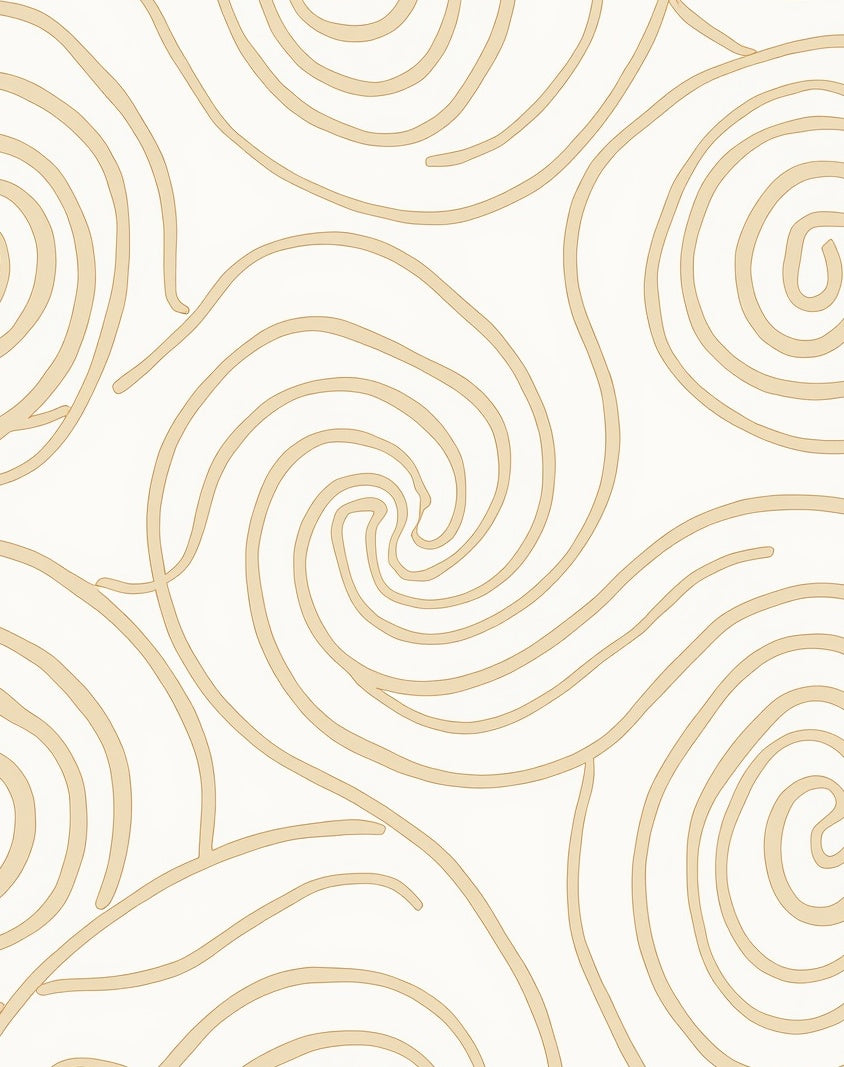 Neutral Swirl Flowing Abstract Rug