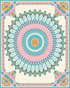 Radiant Blossom Medallion Cream Rug