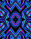 Vibrant Psychedelic Abstract Mandala Rug