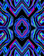 Vibrant Psychedelic Abstract Mandala Rug