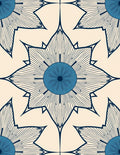 Navajo Blue Sunburst Star Rug