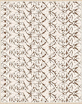 Brown Abstract Humanoid Figure Rug