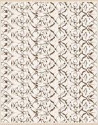 Brown Abstract Humanoid Figure Rug