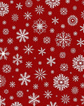 Winter White Snowflake Red Background Rug