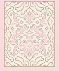 Pale Pink Scrollwork Medallion Rug