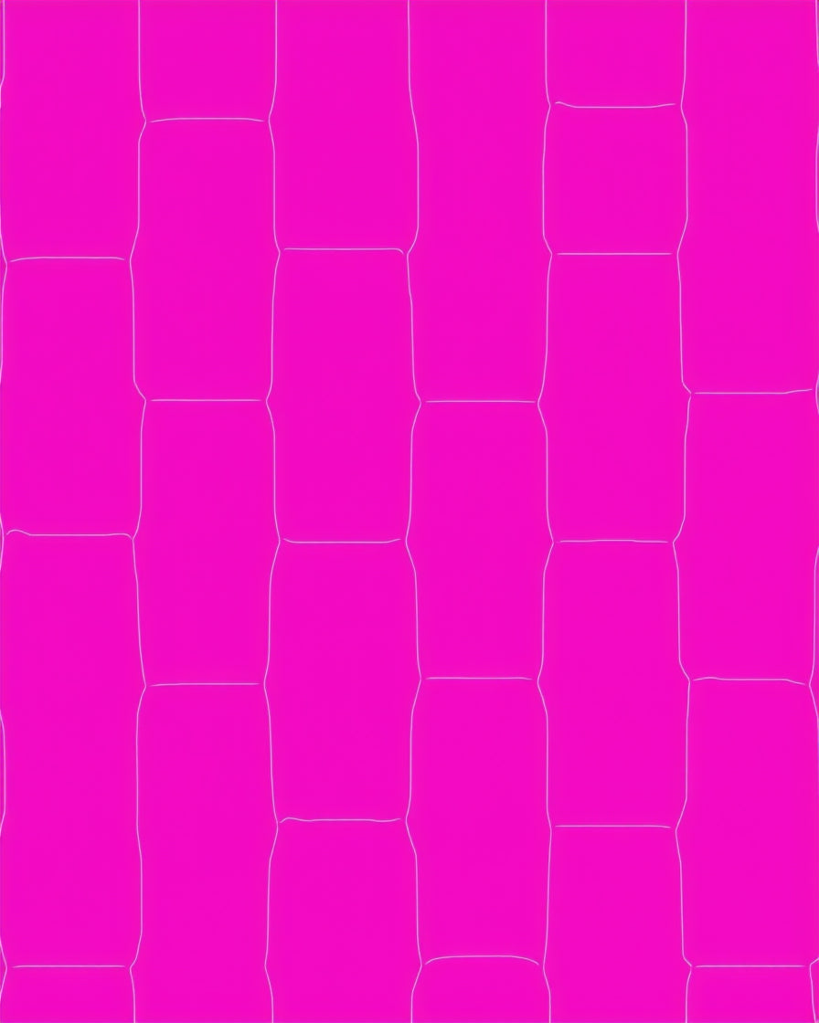 Vibrant Pink Organic Grid Rug