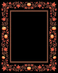 Autumn Pumpkin Vine Border Rug