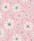 Pink Daisy Floral Arrangement Repeating Rug