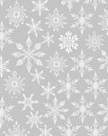 Pale Gray Snowflake Celebration Rug
