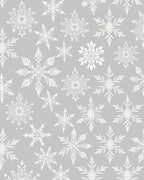Pale Gray Snowflake Celebration Rug