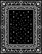 Classic Black White Floral Border Rug