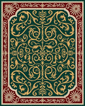 Emerald Gold Traditional Scrollwork Rug