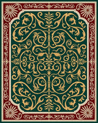 Emerald Gold Traditional Scrollwork Rug