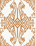 Art Nouveau Copper Scrollwork Square Rug