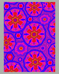 Vivid Magenta Blue Starburst Kaleidoscope Rug