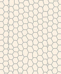 Neutral Hexagonal Cell Texture Rug
