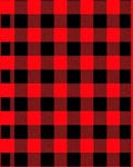Classic Red Black Buffalo Check Square Rug