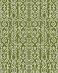 Olive Green Ornate Scrollwork Lattice Rug