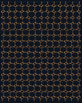 Dark Navy Orange Honeycomb Lattice Rug