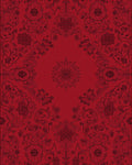Crimson Red Victorian Floral Medallion Rug
