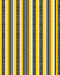 Bold Yellow Black Tribal Stripes Rug