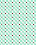 Aqua White Crimson Diamond Lattice Rug