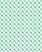 Aqua White Crimson Diamond Lattice Rug