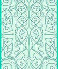 Light Teal Abstract Scrollwork Rug