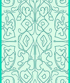 Light Teal Abstract Scrollwork Rug