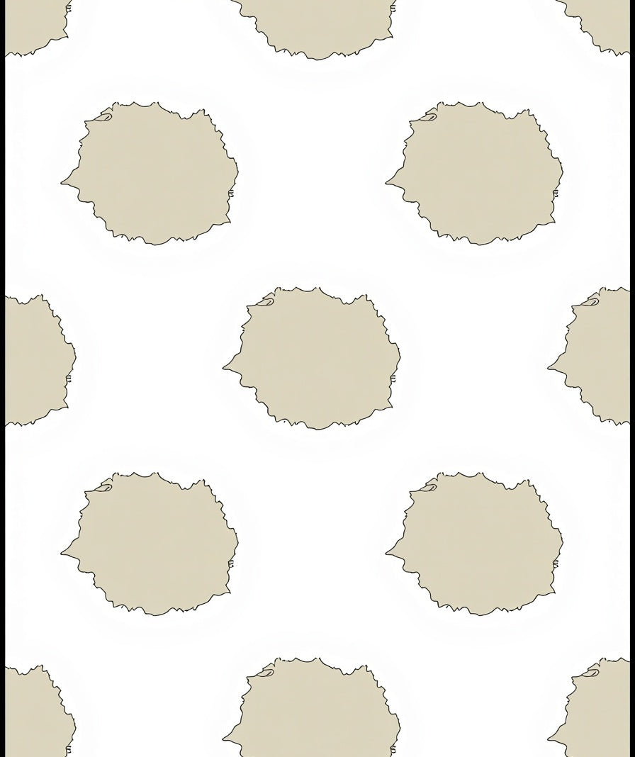 Neutral Beige Cloud Repeat Rug