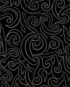 Black And Silver Swirl Abstract Rug