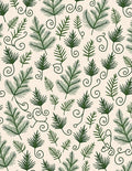 Forest Green Pine Needle Swirls Rug