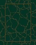 Emerald Green Woven Network Border Rug