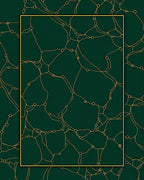 Emerald Green Woven Network Border Rug