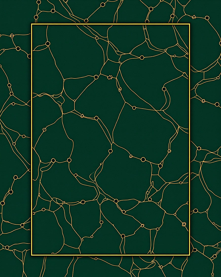 Emerald Green Woven Network Border Rug