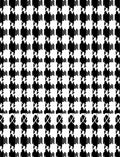 Black White Houndstooth Geometric Composition Rug