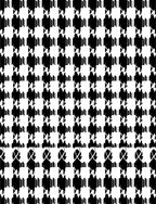 Black White Houndstooth Geometric Composition Rug