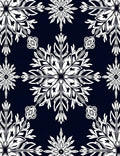 Black White Floral Medallion Square Rug