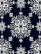 Black White Floral Medallion Square Rug