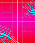 Crimson Magenta Abstract Wave Rug