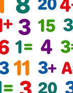 Colorful Alphabet Numbers and Math Symbols Rug