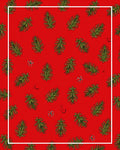 Red Pine Leaf Scatter Arrangement Rug