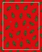 Red Pine Leaf Scatter Arrangement Rug